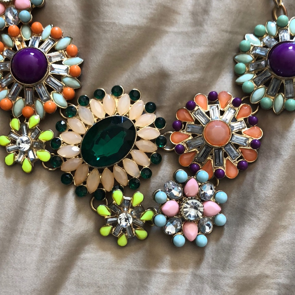 Colorful costume jewelry necklace